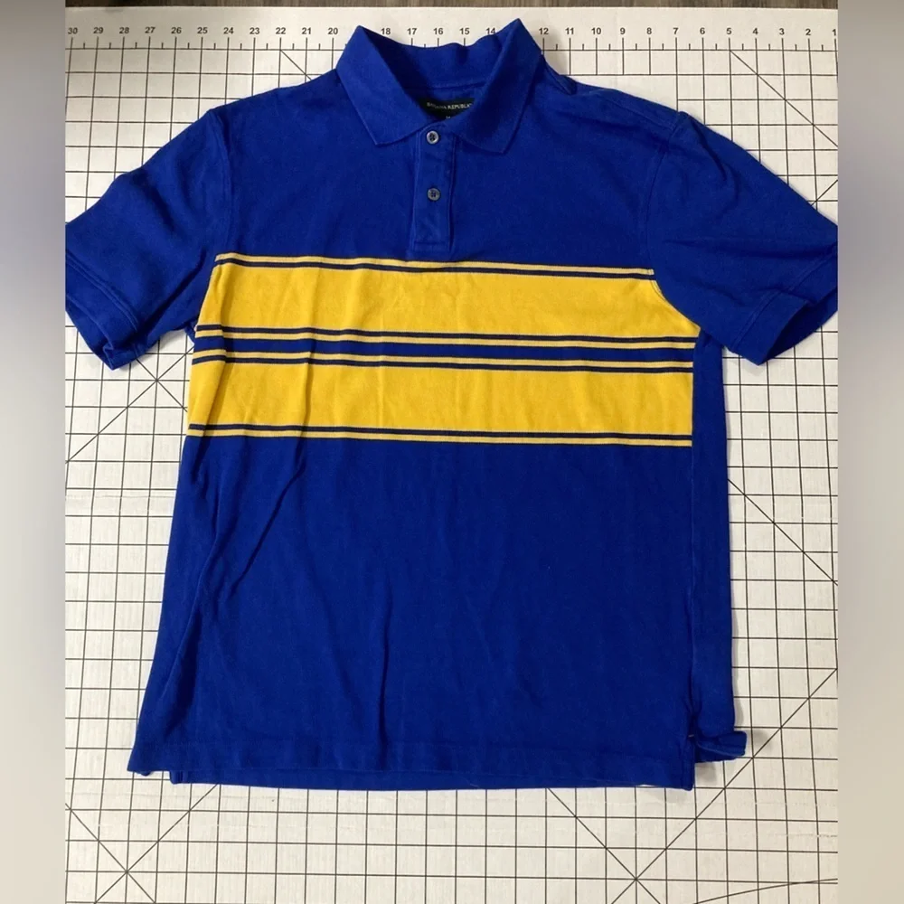 Banana Republic‎ Men’s Medium Blue/Yellow Polo Shirt